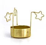 Βάση ρεσώ μεταλλική tealight star 5,5x5,5cm HomeGuru KT139