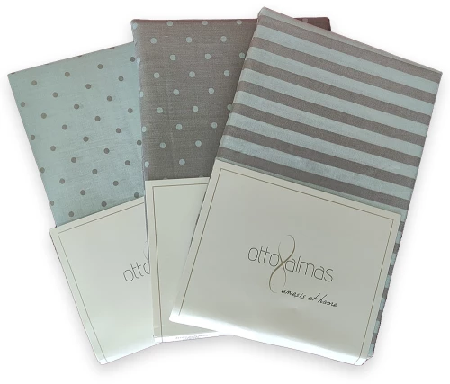 Σεντόνια υπέρδιπλα σετ 4 τμχ 240x270cm Otto almas striped - puncte Γαλάζιο