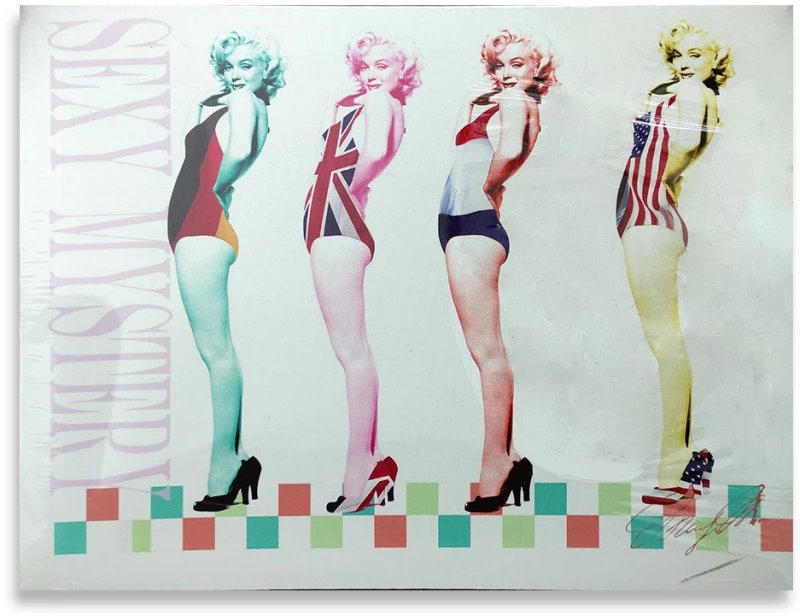 Πίνακας 30x40cm σε καμβά printed Marilyn λευκός Inart 3-90-105-0022