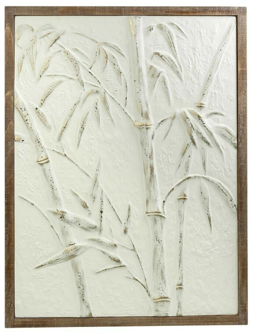 Πίνακας 64,5x3,8x85cm σε Καμβά Λευκός με ξύλο Espiel ICY307