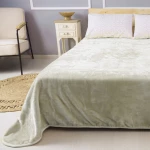 Κουβέρτα βελούδινη μονή 160x220cm deluxe Joli 1800gr Μπεζ