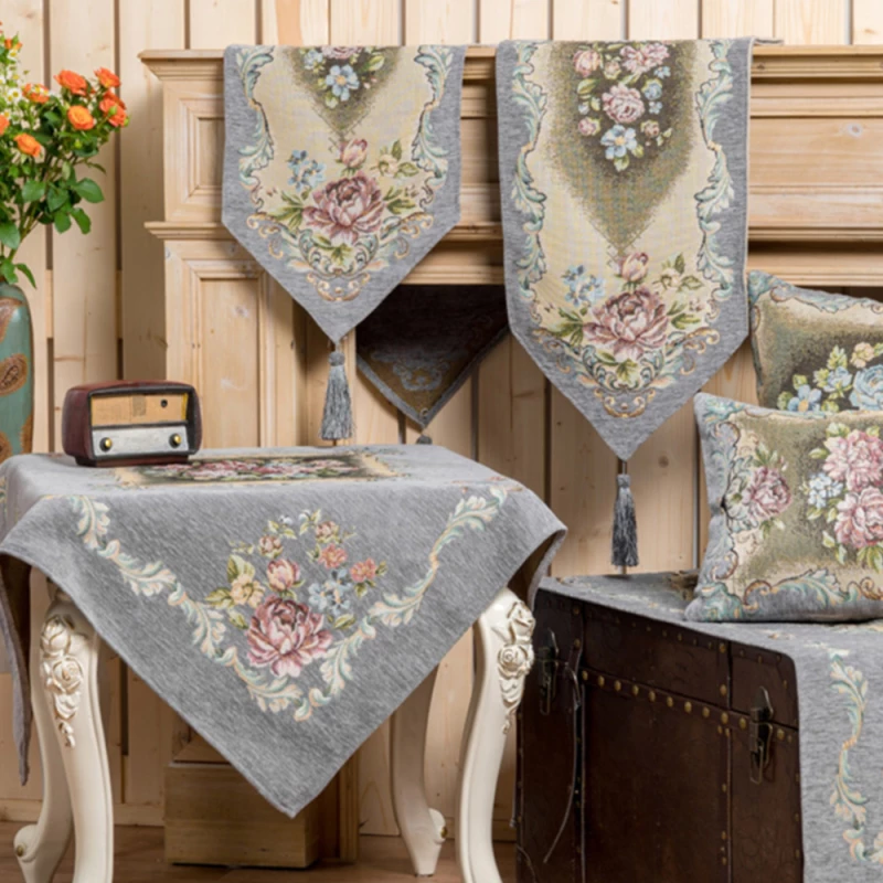 Τραπεζομάντηλο 140x140cm στόφα-damasco grey Liolios Home 2041 PLS-TB2212