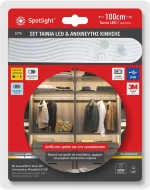 ΣΕΤ ΤΑΙΝΙΑ LED 1m 3.5W 4000K KAI ΑΝΙΧΝΕΥΤΗΣ ΚΙΝΗΣΗΣ - SpotLight (5175)