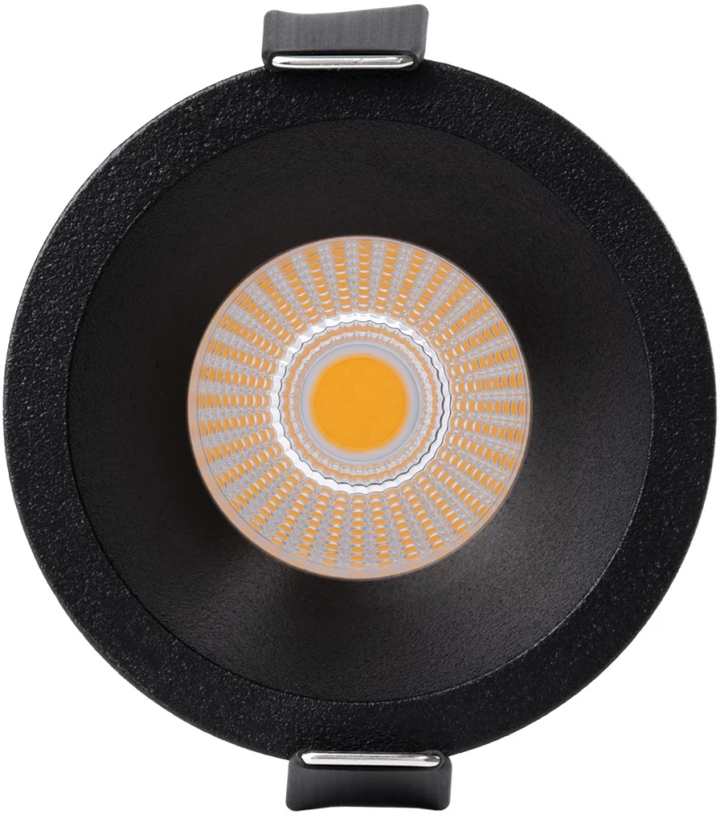 GloboStar MICRO-B 60245 Χωνευτό LED Spot Downlight Φ6cm 7W 38° Στρογγυλό, Μαύρο - Θερμό 2700K