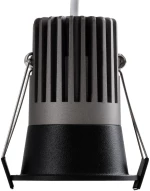 GloboStar MICRO-B 60245 Χωνευτό LED Spot Downlight Φ6cm 7W 38° Στρογγυλό, Μαύρο - Θερμό 2700K