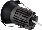 GloboStar MICRO-B 60245 Χωνευτό LED Spot Downlight Φ6cm 7W 38° Στρογγυλό, Μαύρο - Θερμό 2700K