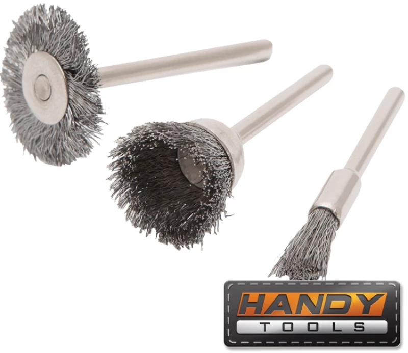 ΣΕΤ ΒΟΥΡΤΣΑΚΙΑ ΧΑΛΥΒΔΙΝΑ ΣΙΔΗΡΟΥ ΓΙΑ DREMEL 3τμχ - HANDY 10125-01