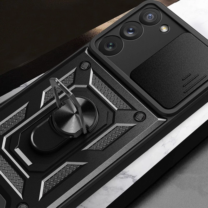 Hybrid Armor Camshield case θήκη για Samsung Galaxy A14 armored case with camera cover black*