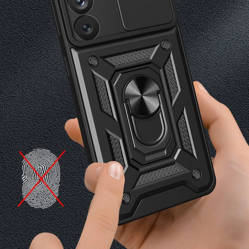 Hybrid Armor Camshield case θήκη για Samsung Galaxy A14 armored case with camera cover black*