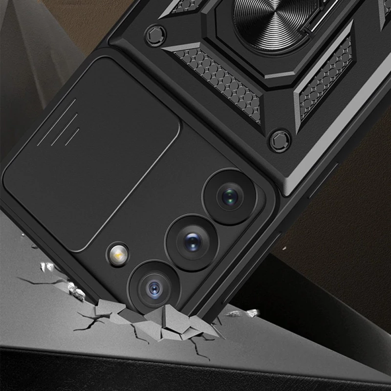 Hybrid Armor Camshield case θήκη για Samsung Galaxy A14 armored case with camera cover black*