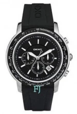 Dkny Ανδρικό Ρολόι Χρονογράφος Και Μαύρο Καουτσούκ Λουράκι NY1478