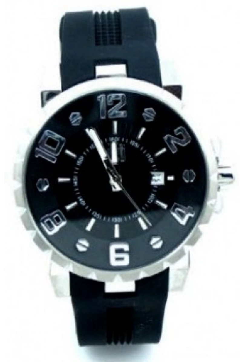 Visetti Unisex Ρολόι Μέ Μαύρο Καουτσούκ Λουράκι TI-SW654SB