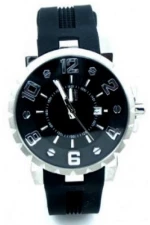 Visetti Unisex Ρολόι Μέ Μαύρο Καουτσούκ Λουράκι TI-SW654SB