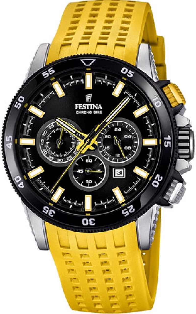 Ανδρικό Ρολόι FESTINA Yellow Rubber Chronograph F20353/5