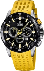 Ανδρικό Ρολόι FESTINA Yellow Rubber Chronograph F20353/5