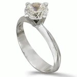 Λευκόχρυσό Μονόπετρο Δαχτυλίδι 14k 0338Λ1