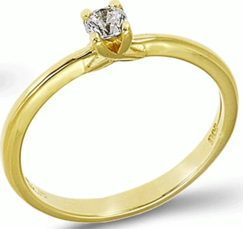 Χρυσο Μονόπετρο Δαχτυλίδι 14k 0180K