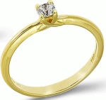 Χρυσο Μονόπετρο Δαχτυλίδι 14k 0180K