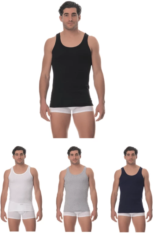 ΠΡΟΣΦΟΡΑ 4 ΑΝΔΡΙΚΕΣ ΚΛΑΣΙΚΕΣ ΦΑΝΕΛΕΣ LIDO UNDERWEAR - ΜΑΥΡΟ/ΛΕΥΚΟ/ΜΠΛΕ/ΓΚΡΙ 100% ΒΑΜΒΑΚΙ