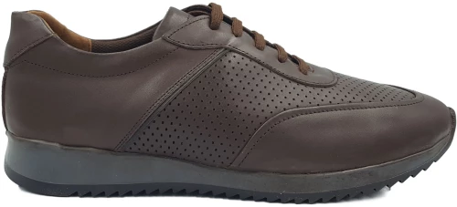 Ανδρικά Δερμάτινά Sneakers - 6718 - Καφέ