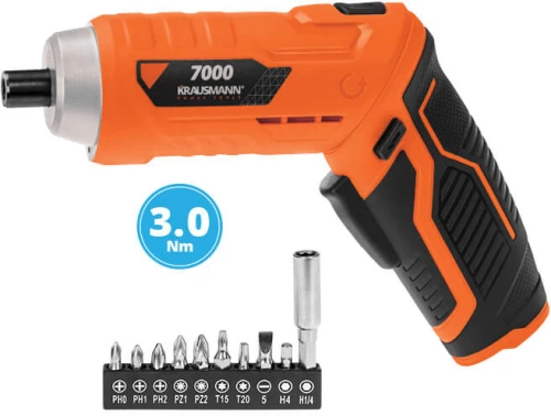 KRAUSMANN Κατσαβίδι Επαναφορτιζόμενο 3.7V (7000)