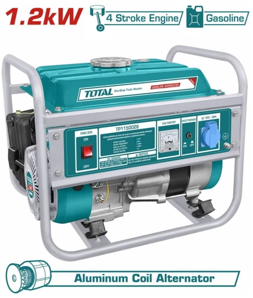 TOTAL Γεννήτρια βενζίνης 1.200W (TP1150026)