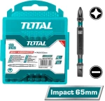 TOTAL Μύτες μαγνητικές μαύρες διπλές ΡH2 + SL6 65mm 10 τεμάχια (TACIM16HL133)