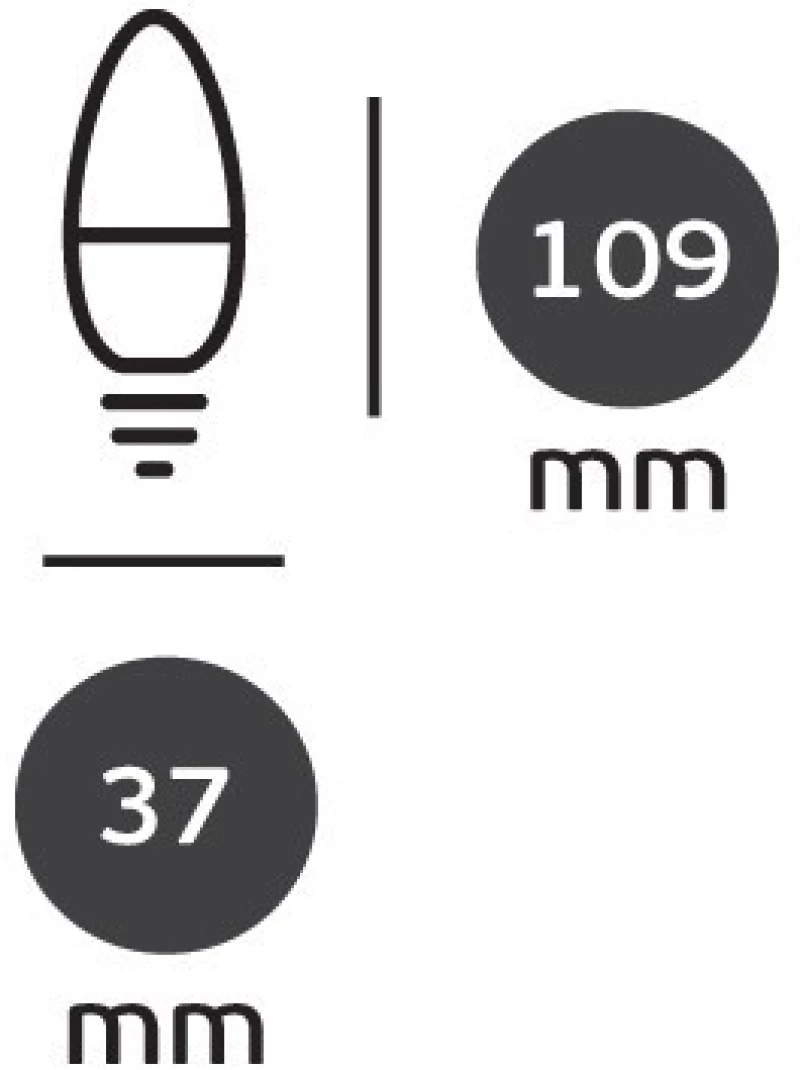 Λάμπα led κερί 9W, E14, 4000K, 200o, 806lm - Vk (VK/05177/EI/C)