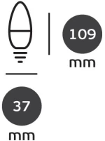 Λάμπα led κερί 9W, E14, 4000K, 200o, 806lm - Vk (VK/05177/EI/C)