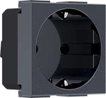 MODYS ΠΡΙΖΑ ΣΟΥΚΟ ΑΣΦΑΛΕΙΑΣ ΑΝΘΡΑΚΙ 2 ΣΤ. 2P+E 16A 250VAC IP20 - ACA (10101312480)