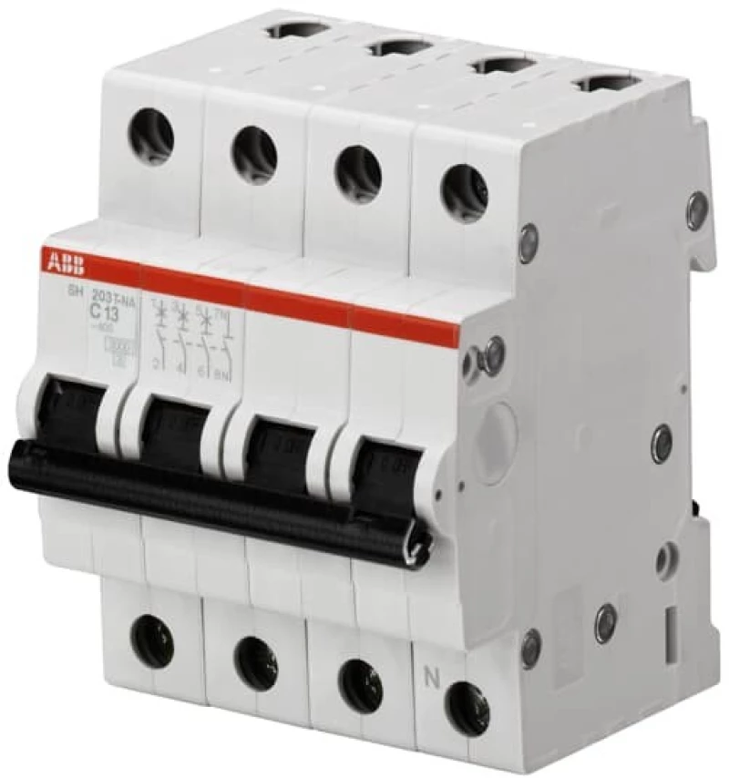 ABB Αυτόματη Ασφάλεια 3P+N 40A 3kA Καμπύλης C - SH203T-C40NA 4 ΣΤ.