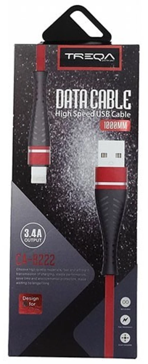 Καλώδιο Φόρτισης Micro USB 3.4A 1μ. CA-8221 Κωδ.44051 Κόκκινο