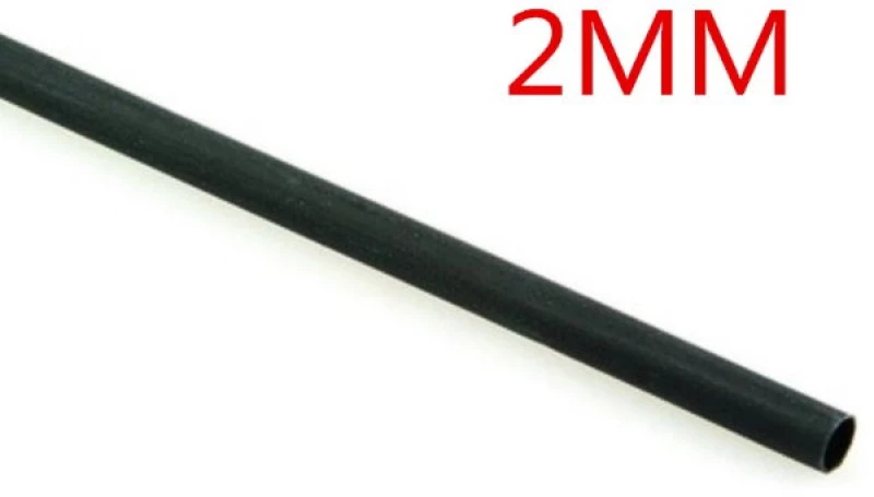 Θερμοσυστελλόμενο  Μονωτικό Καλώδιο 2mm (1τμχ) (Μαύρο) (OEM)