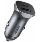UGREEN CD130 Φορτιστής Αυτοκινήτου  1x USB 1x Type-C (3A) (PD 20W & QC 18W) (Ασημί)