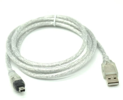 USB 2.0 Αρσενικό σε Firewire IEEE 1394 4 Pin Αρσενικό Καλώδιο (1.2m) (Ασημί) (OEM)