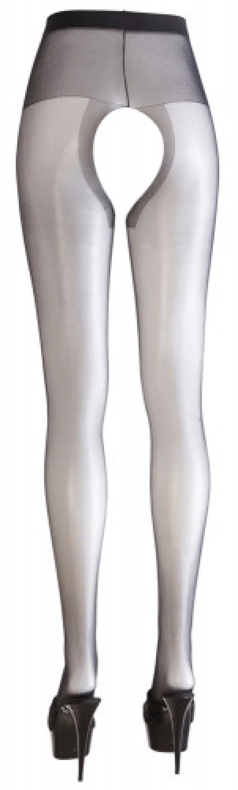 Cottelli Collection Crotchless Tights Black