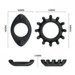 Black Silicone Cock Ring Dual