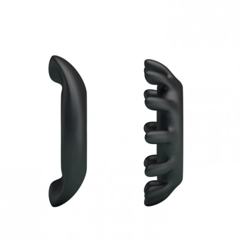Black Silicone Cock Ring Dual