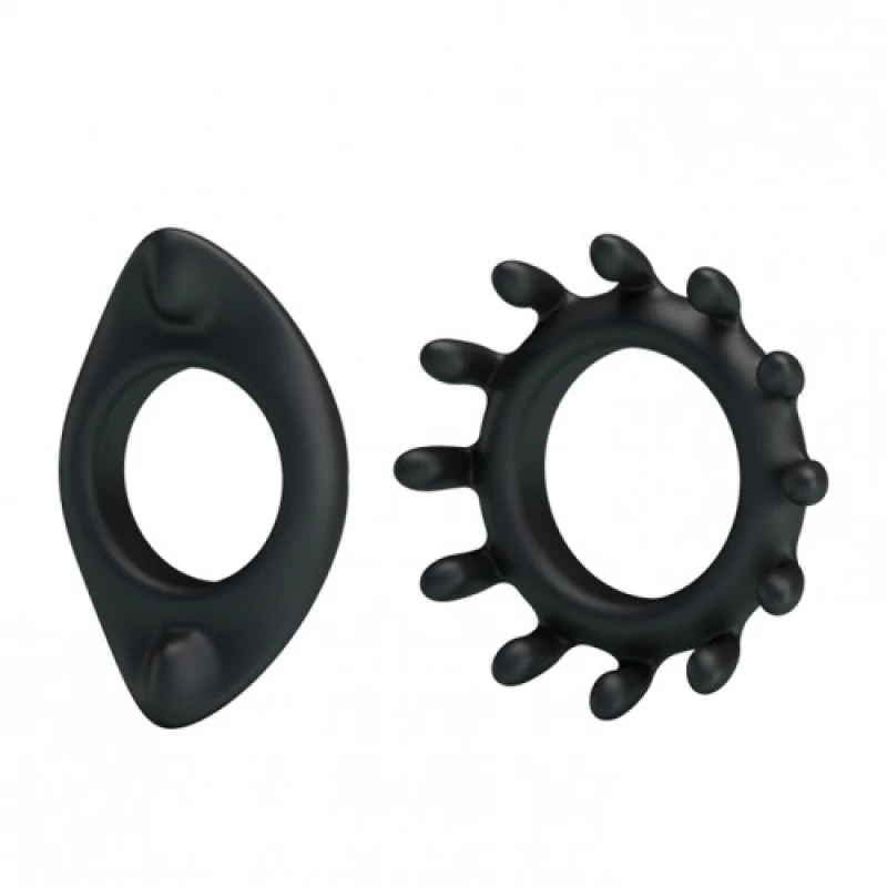 Black Silicone Cock Ring Dual