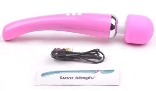Pink Color 20-Mode Whisper Quiet Wand Massager (USB Recharging)