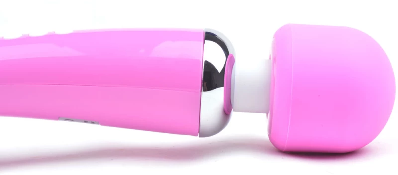 Pink Color 20-Mode Whisper Quiet Wand Massager (USB Recharging)