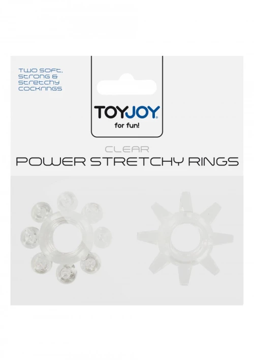 POWER STRETCHY RINGS CLEAR 2PCS