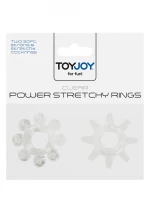 POWER STRETCHY RINGS CLEAR 2PCS