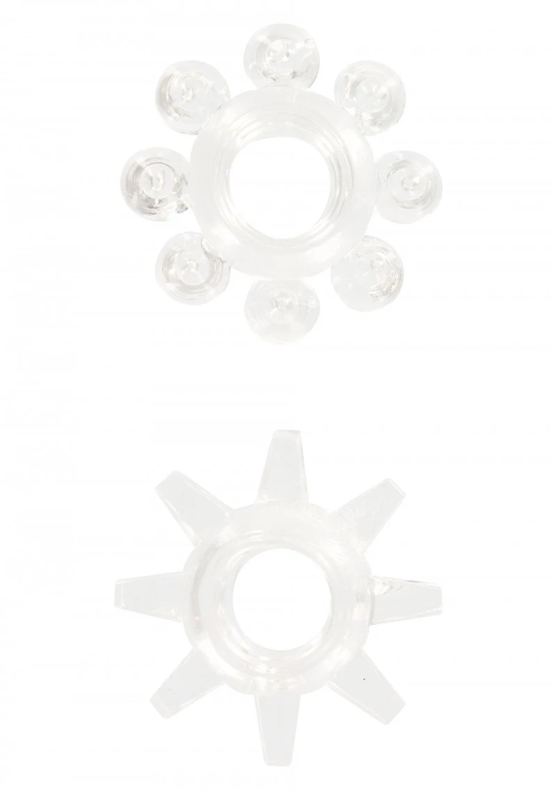 POWER STRETCHY RINGS CLEAR 2PCS