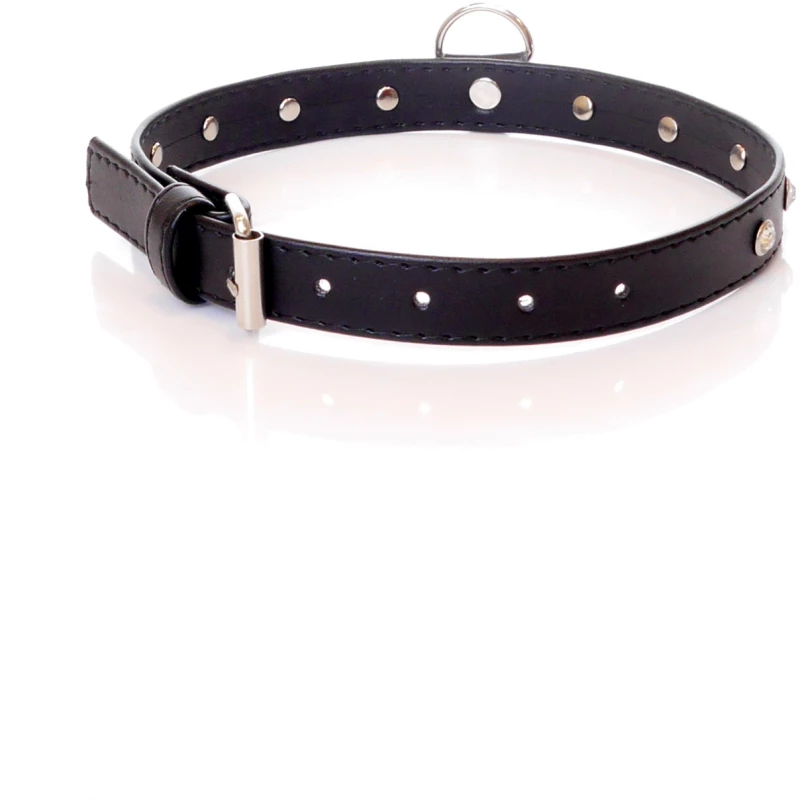 Collar 2 cm silver crystal