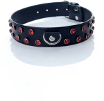 Collar 3 cm. red crystal