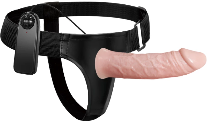 Vibrating Hollow Strap-on - Multispeed