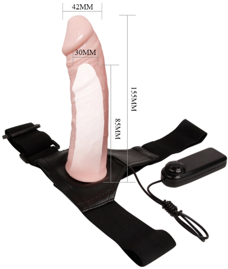 Vibrating Hollow Strap-on - Multispeed