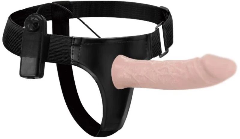 Vibrating Hollow Strap-on - Multispeed
