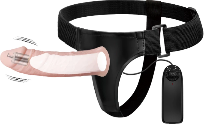 Vibrating Hollow Strap-on - Multispeed